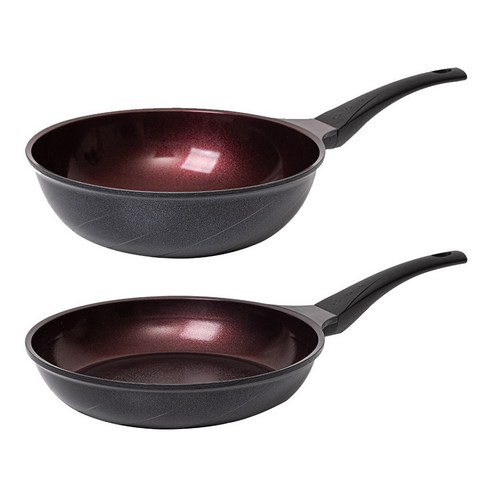 쿡클린 IH 인덕션 오가닉블랙 v2 세라믹 프라이팬세트, 프라이팬 28cm + 웍팬 28cm, 1세트