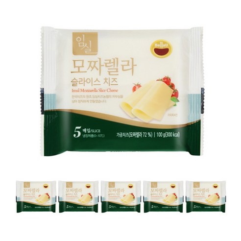임실치즈농협 모짜렐라 슬라이스 치즈 100g, 5개입 임실치즈농협 모짜렐라 슬라이스 치즈 100g, 5개입