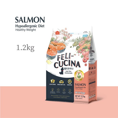 펠리쿠치나 반습식사료 연어 1.2kg (100g*12pack), 100g, 1개