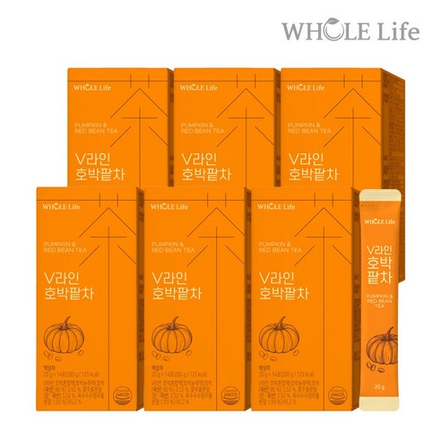 홀라이프 V라인 호박팥차 커피대용차 국내산 호박 팥 황금비율, 20g, 6박스, 14개입