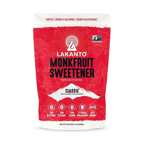 Lakanto Monkfruit Sweetener Classic 라칸토 몽크프루트 스위트너 클래식 3lb(1.3kg), 1361g, 1개