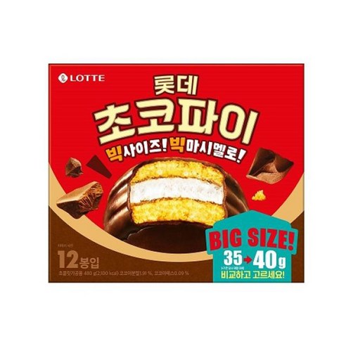롯데 초코파이 12개 480gx4개, 480g, 4개