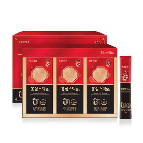 천호엔케어 홍삼스틱본 10g 30p 선물세트 + 쇼핑백, 300g, 1세트
