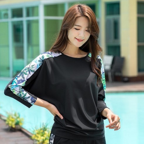 레이플러 여성용 가오리 래쉬가드 상의 RT214