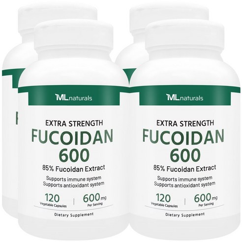 [미국빠른직구] 신제품 마이라이프 내추럴스 후코이단 600mg, 120정, 4개