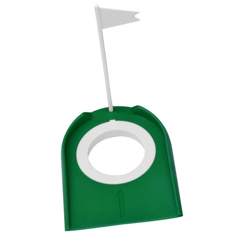 골프 퍼팅 깃발 홀 연습 컵 훈련 보조기구 실내용, 녹색, 플라스틱