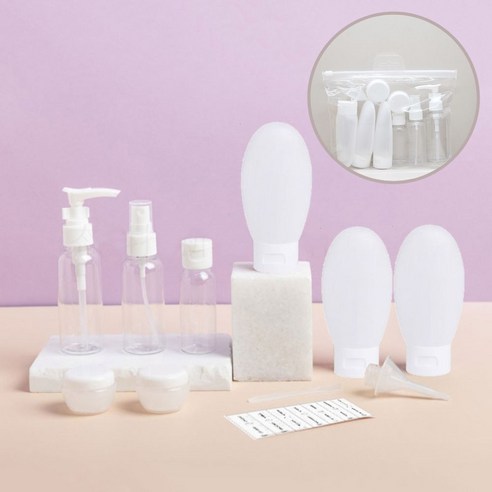 여행자의 편의성과 유용성을 향상시키는 리틀코너 여행용 공병 파우치 세트