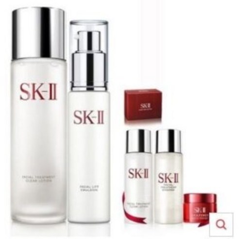 (정품)SK-2 스킨 로션 세트 SK2 페이셜 클리어로션 230ml+SK2 페이셜 리프트 에멀젼 100g+증정품, 1개