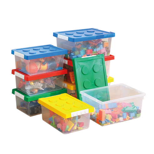 1+1 장난감정리함 레고 인형 아이방정리 수납박스, 소형2p, 그린
