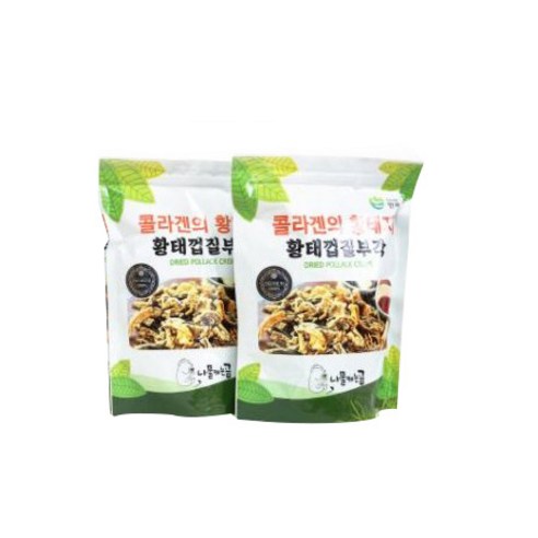 나물캐는곰 콜라겐의 황태자 황태껍질 부각 200g 2P, 1세트