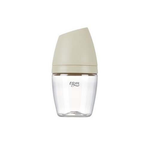 티지엠 트라이탄 쌀알 젖병 160ml (젖꼭지 포함), 160ml_라이스베이지, 1개