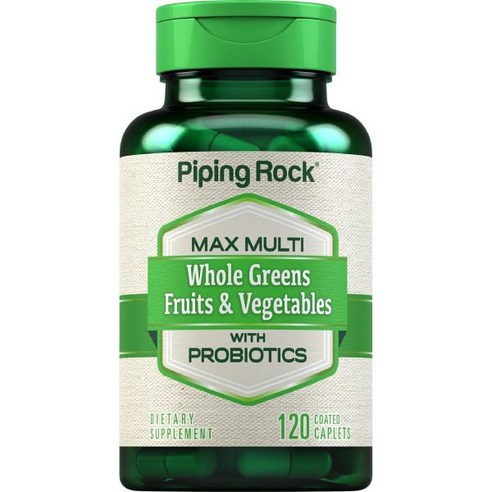 Piping Rock Fruits and Veggies Supplement | 120 Caplets | Fruit and Vegetable Blend with Probiotics, 1개 prisontopraise Best Top5