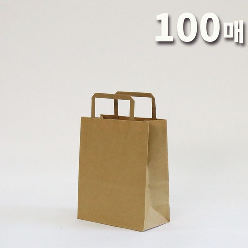 애브리플러스 크라프트 종이쇼핑백 종이가방 100매