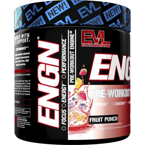 EVLUTIONNUTRITION ENGN 프리워크 아웃 엔진 프루트 펀치 맛