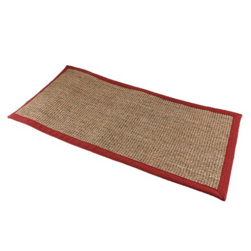 천연 섬유 손으로 짠 사이잘삼 러너 러그 - C 블랙 에지 75x120cm, C 레드 에지 40x80cm, Sisal