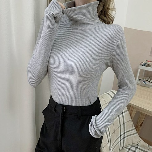 로지 골지 목폴라 - 사계절용 여성용 아이템