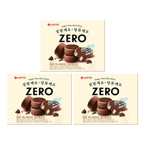 제로아이스 미니바이트 밀크초코380ml X4개, 380ml, 4개