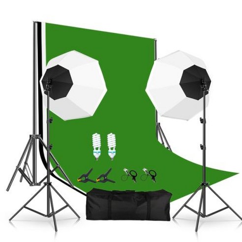 전문 사진 스튜디오 연속 조명 소프트박스 단색 촬영에 전구 2, 2.Black Softbox - 2x3m Stand, 1개