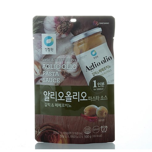 청정원 알리오올리오 파스타소스 싱글파우치, 100g, 60개