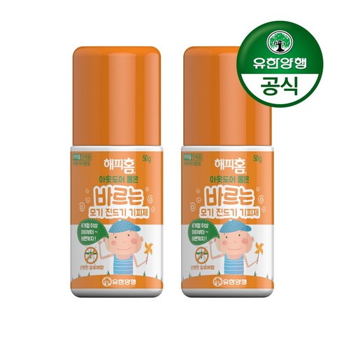 해피홈 아웃도어 롤온 바르는 모기 진드기 기피제, 50g, 29개