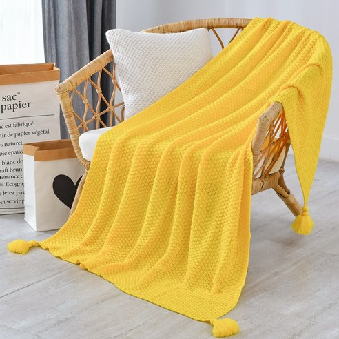소파 담요, 노란색.