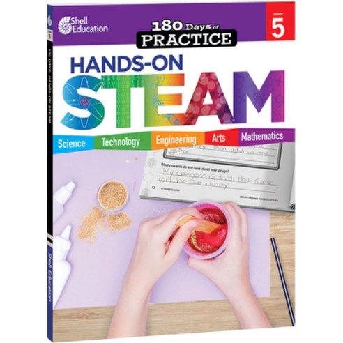 (영문도서) 180 Days: Hands-On Steam: Grade 5 Paperback, Shell Education Pub, English, 9781425825324