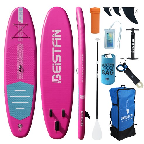 BEISTFIN 10''6 " 320CM 스탠드업 패들보드 SUP보드 서핑보드 수상스포츠 서핑 섭보드 Sup board Paddle board, 핑크