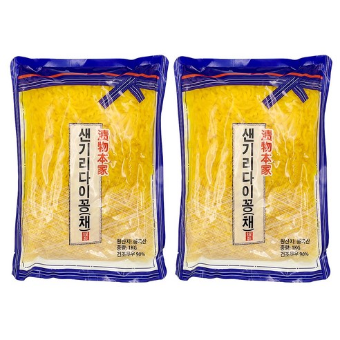 토호 샌기리다이꽁 단무지 채 1kg 2개입, 1세트