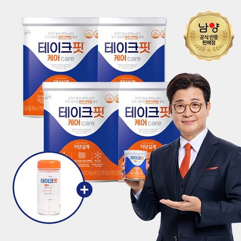[공식] 테이크핏 케어 프로틴 발효유청 단백질, 4개, 304g
