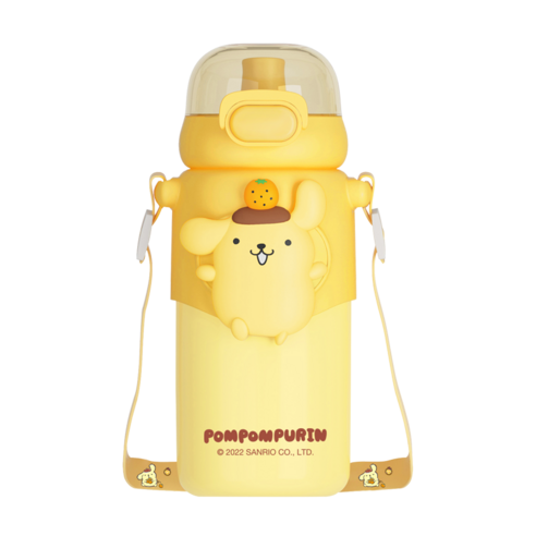 크로스 보더 원터치 텀블러 460ml, 460ml 옐로우, 1개