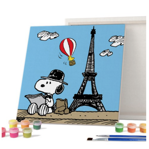 아이러브페인팅 피너츠 DIY PAINTING 25 x 25 cm, 스누피 여행, 1개
