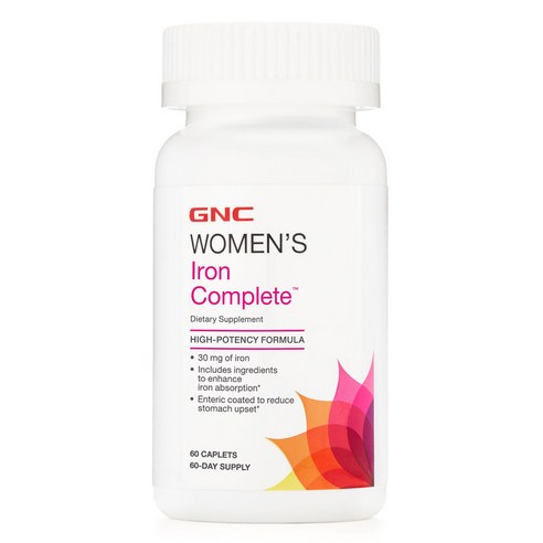 GNC 우먼스 아이언 컴플리트 30mg 캐플렛, 60정, 1개