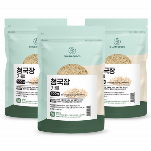 청국장 천국장 가루 맛있는 국산 콩 발효 생 청국장 분말 500g 3팩