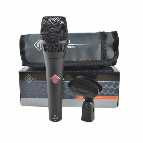 방송마이크 NEUMANN KMS105 슈퍼 카디오이드 전문 콘덴서 마이크 컴퓨터 녹음 게임 노래 생활 노래방 보컬, 2.Black