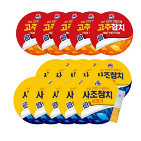 사조 살코기 안심따개150g 10캔+고추참치150g 5캔, 1세트