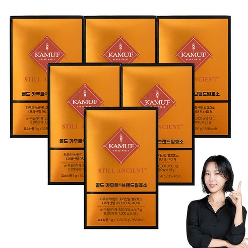 그레인온 골드 카무트 브랜드밀 효소, 90g, 6개