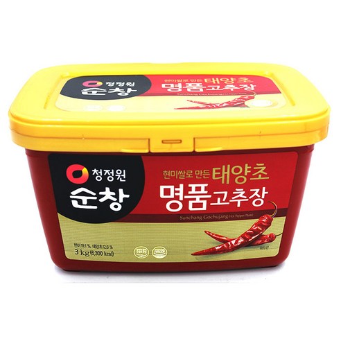 청정원 순창 현미쌀로만든 태양초 명품고추장 3kg, 1개 청정원순창진고추장