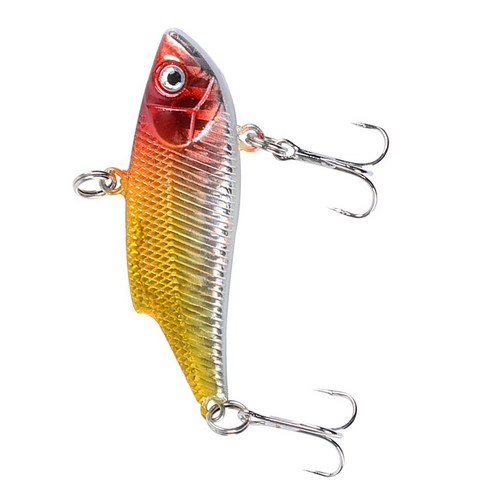 겨울 얼음 낚시 진동 하드 루어 1 개 5.5cm 싱킹 워블러 인공 플라스틱 미끼 고음 후크 포함 Pesca 태클