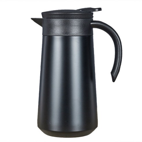 Deoxygene 800ML 블랙 뜨거운 물 병 304 스테인레스 스틸 커피 메이커 간단한 절연 냄비 보온병 손으로 양조, 검은 색