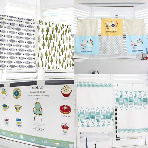 햇살 한 줌, 낭만 한 스푼: 커텐클럽 아치형 바란스 커튼으로 주방을 카페처럼