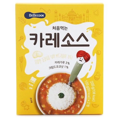 베베쿡 처음먹는 카레소스, 카레, 200g, 2개