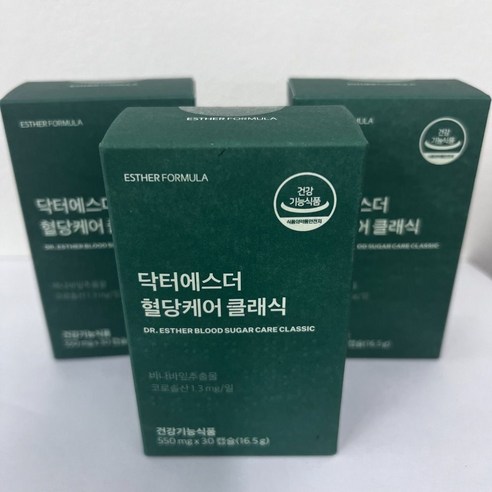 여에스더 바나나잎추출물 혈당케어 닥터에스더 클래식 550mg x 30캡슐 3박스, 3개, 30정