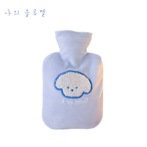 나의블루벨 미니 보온 물주머니 핫팩 찜질팩 500mL 블루, 1개