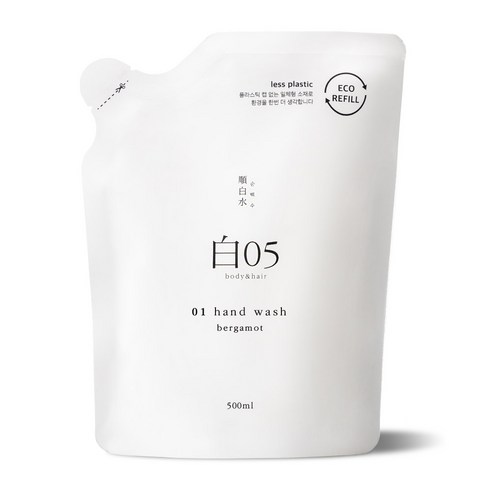 순백수 베르가못향 핸드워시 리필 500ml, 1개