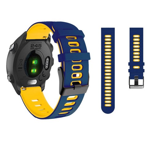 Garmin Vivomove 3 HR Luxe style Fenix Chronos 가민 스트랩 트렌디한 투톤 고무 손목 밴드 20mm 22mm 퀵 릴리스 시계줄, #7