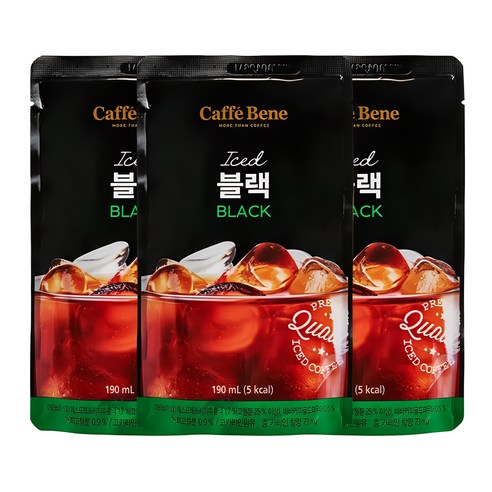 카페베네 대용량 파우치 1000ml 액상커피 아이스커피, 1L, 3개