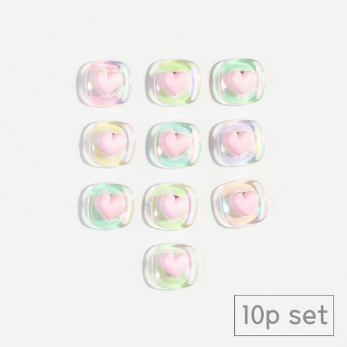 84x84 냉장고 현관문 인테리어 자석 마그네틱, 입체하트10p