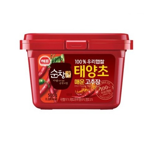 해표 순창궁 100%우리햅쌀 태양초 매운고추장 500g, 1개