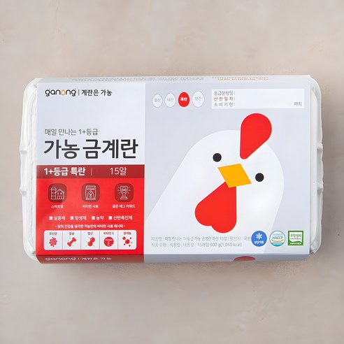 가농 무항생제 1+등급 특란 15구 묶음