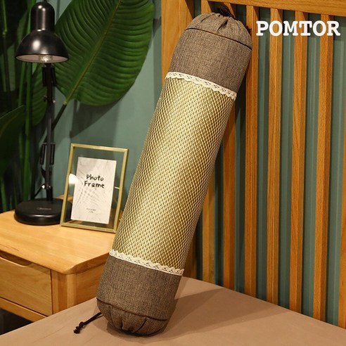 POMTOR 원통형 긴 돗자리 롱 쿠션 안고 자는 다리 베개 침대 바디필로우 분리 세탁 가능, F+